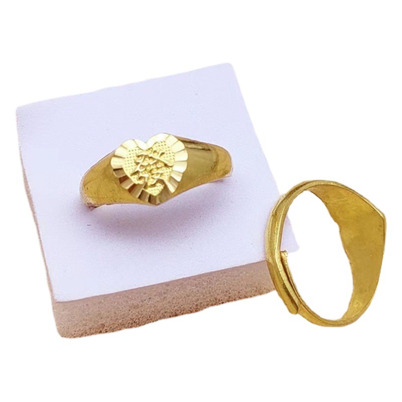 Factory Direct Sales Brass Jewelry, Pure Brass Men's and Women's Rings, Original Color Pure Copper Blessing Hair Rings, Polished and Non-Fading for a Long Time