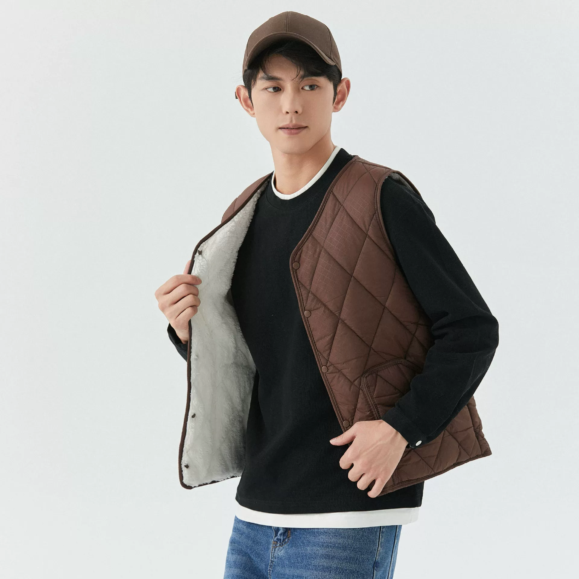 Demi-season keep warm vest, short liner