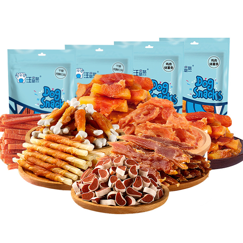Wang Dada, una combinación de bocadillos para mascotas, 100g, varias especificaciones, bocadillos para perros opcionales
