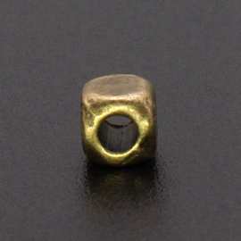 古青铜复古电镀民族风文玩手串项链DIY合金饰品配件小方块夹珠