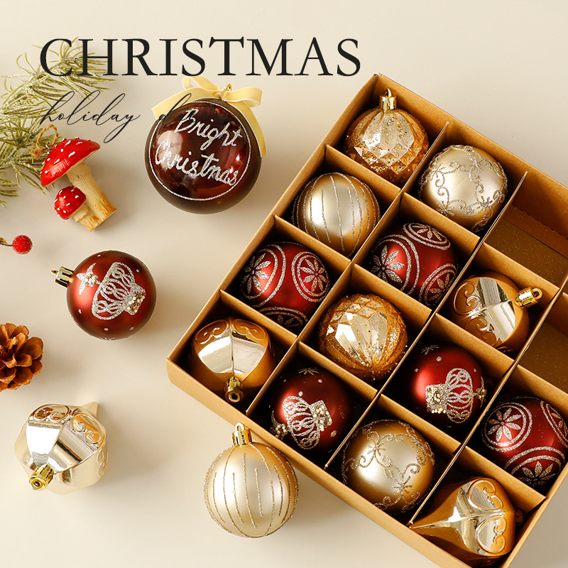 Nueva bola de Navidad de color café árbol de plástico estrella de decoración de árbol de Navidad colgante decoración de Navidad colgante