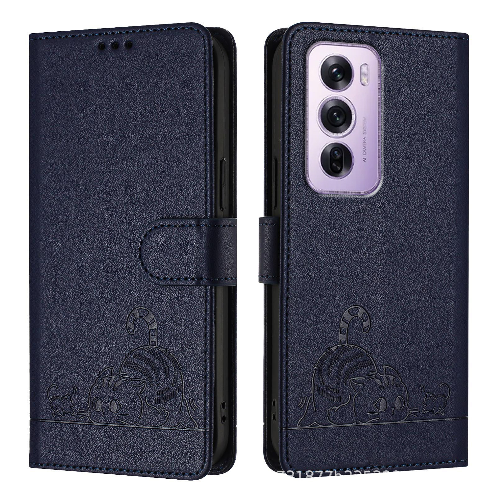 For OPPO Reno 12 Pro 5G New Phone Case Full Coverage Bracket Drop-resistant Wallet Leather Protective Case