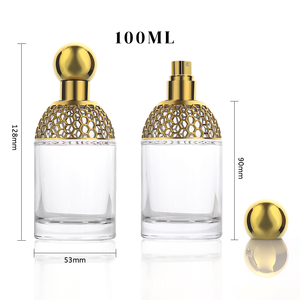 Hombro de alta gama Honeycomb jiaomoulan el mismo perfume de vidrio transparente botella vacía de vidrio con aspersor botella de spray portátil image 7