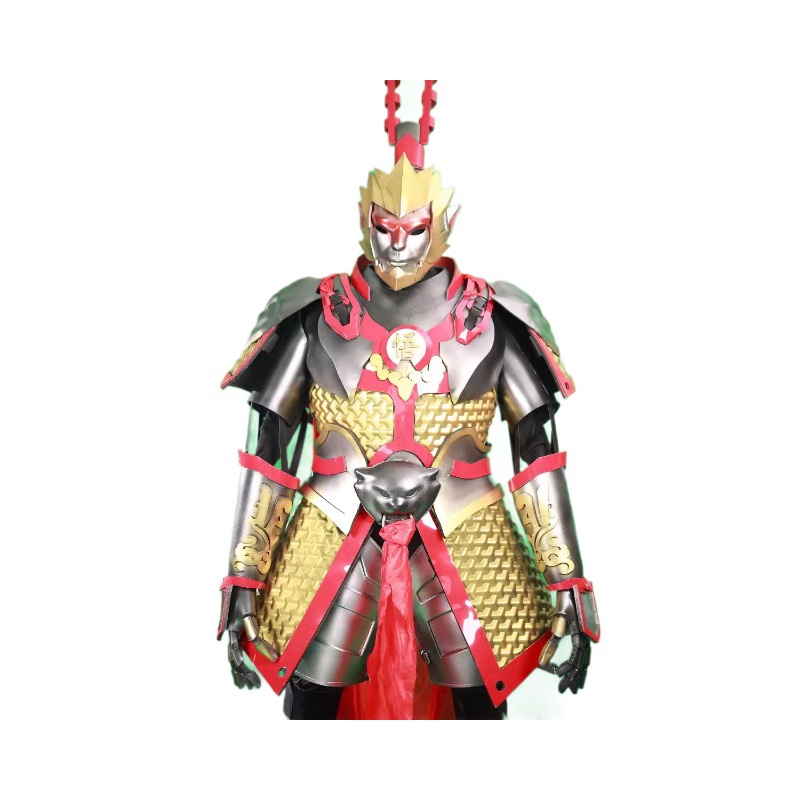 La gente real usa disfraces de boda, accesorios de actuación, Sun Wukong, Monkey King, Great Sage, Toro Demon, accesorios de armadura, disfraces