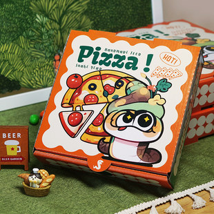 Year of the Snake Corrugated Commercial Pizza Box for Takeaway Packaging, Kraft Aluminum-Coated Foil Picnic Box, Eco-Friendly and Biodegradable