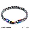 Fashionable accessory stainless steel with pigtail, bracelet, European style, simple and elegant design, 4/6/8mm