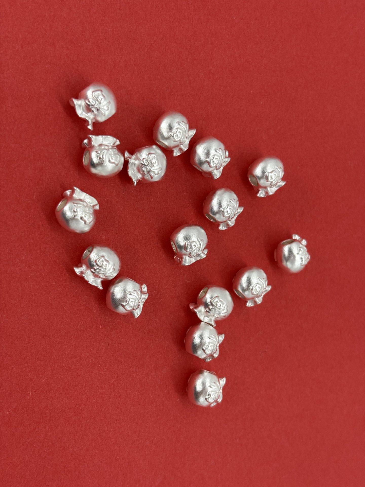 Pure Silver 999 Lucky Bag Transfer Beads, Pure Silver 3D Craftsmanship Loose Beads, Spacer Beads, DIY Silver Jewelry Accessories, Braided Rope Bracelet, Hand String