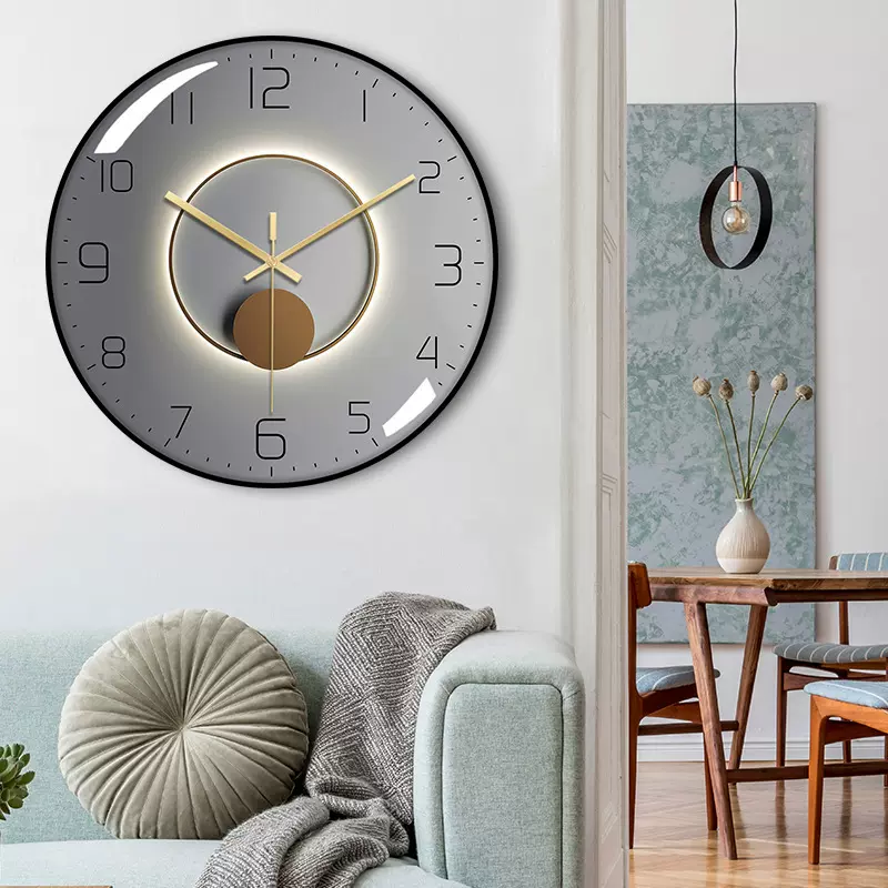 12寸静音挂钟亚马逊客厅简约时尚石英时钟北欧钟表Wall Clock批发