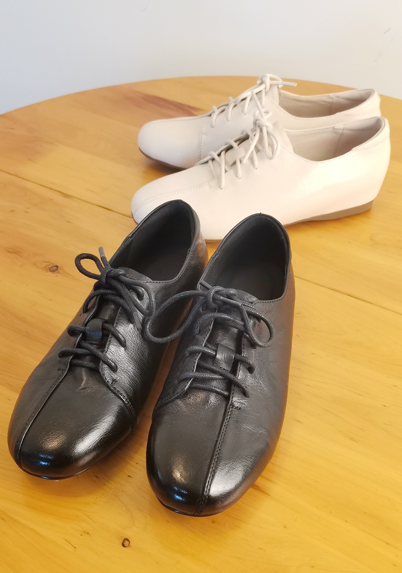Giày lười nữ da cừu buộc dây mũi vuông phong cách loafer — đen chi tiết 19