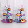 Cross -border cartoon paper multi -layer mermaid pallet cake shelf wedding birthday Birthday party dessert dessert table
