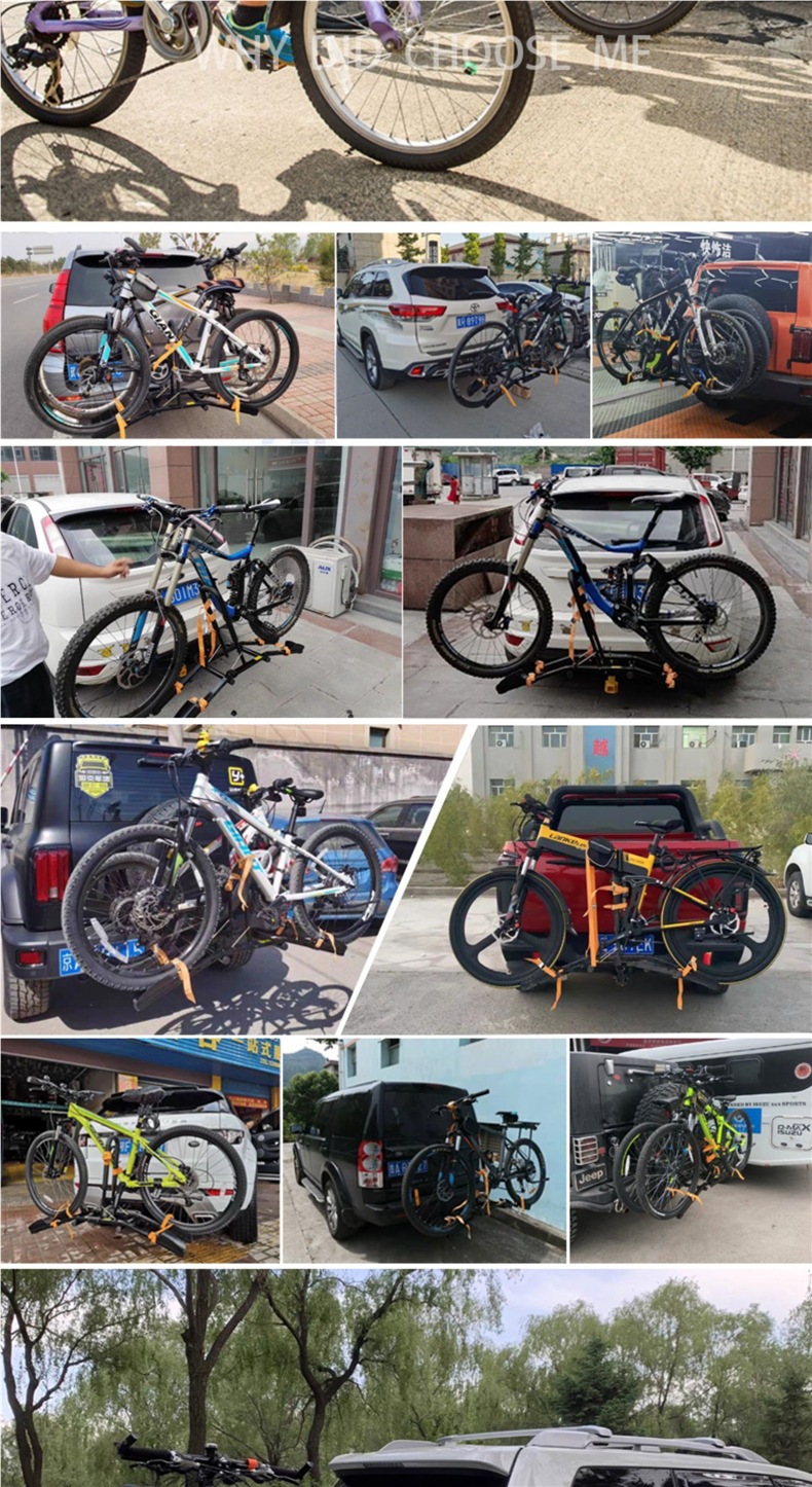 Car Bicycle Rack Car Trunk Rear Rack Suv Foldableing Hanging Square Mouth Bicycle Rack