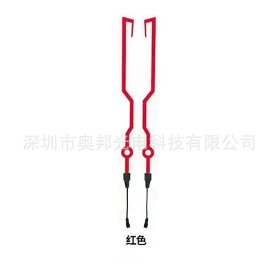 Wholesale Modified Internet Celebrity Helmet Light Motorcycle Race Luminous Decorative Strip Night Driving Riding Helmet Strip (Motosiklet dəbilqələri) - battery-version-one-for-two-red