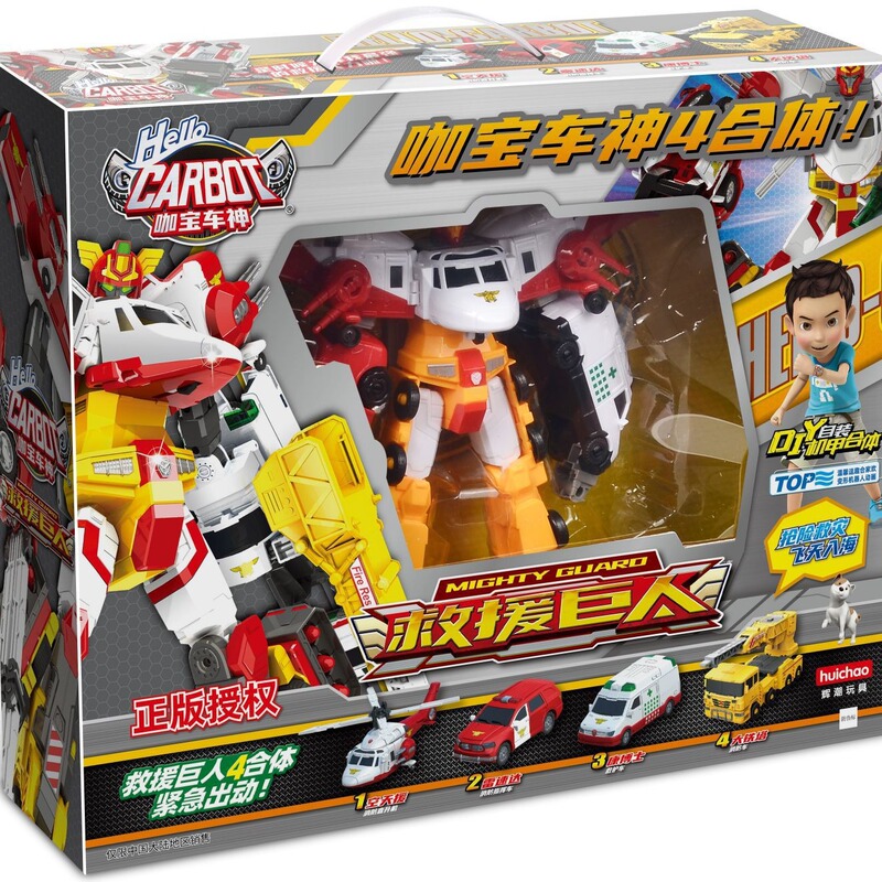 Hui Chao Ka Bao Car God Deformation Toy Special Police Rescue Giant Four-body Deformation Car Robot Toy Daifa
