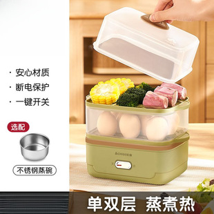 Egg Steamer, Automatic Power-Off Egg Cooker, Household Egg Custard Multi-Functional Artifact, Dormitory Small Mini Breakfast Machine