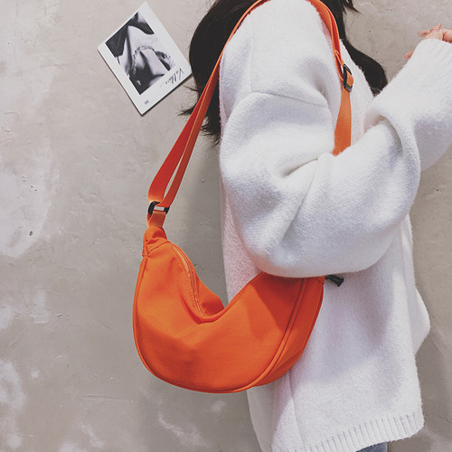 Leather Crossbody Bag for Women Fashion Diaper Bag Lightweight Small Shoulder Bag Underarm Bag Simple Canvas Tote Bag