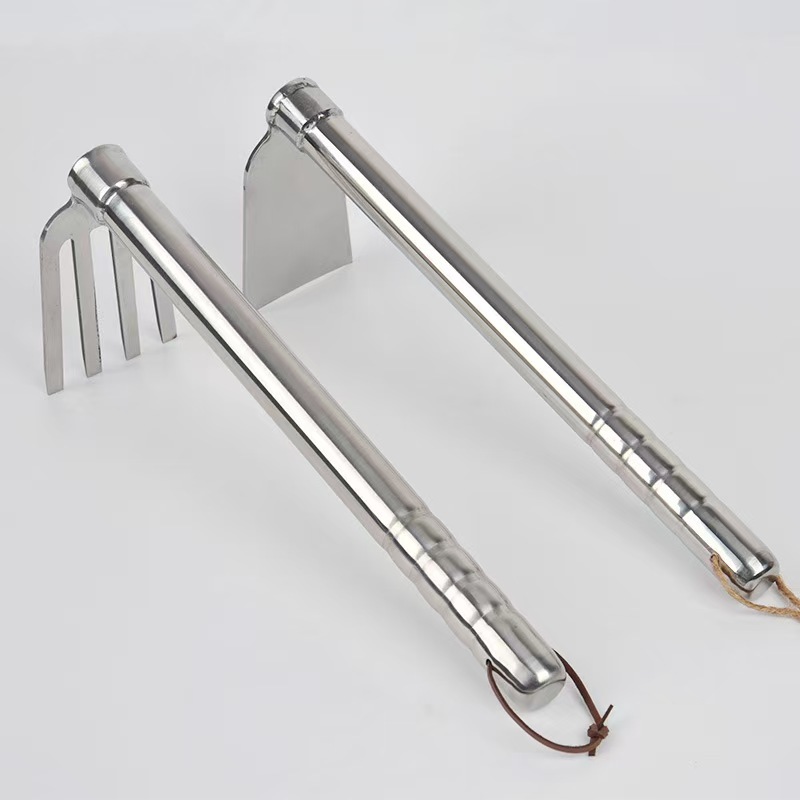 厂商直供园林工具两头忙不锈钢锄头耙子刨地挖土花园工具