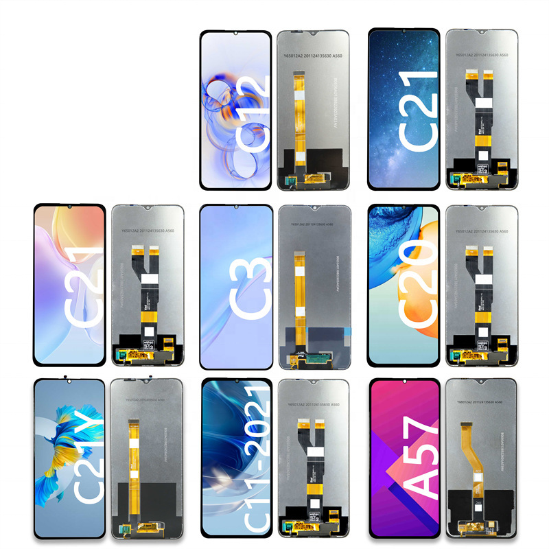 Comercio exterior mayorista para Realme C11 / C21 / C20 / 7i / 8i / 9i / C53 / V25 conjunto de pantalla de teléfono móvil