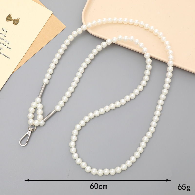 Nuevo acrílico cuentas teléfono móvil cadena perla crossbody Correa cadena teléfono móvil caso colgante regalo para las mujeres