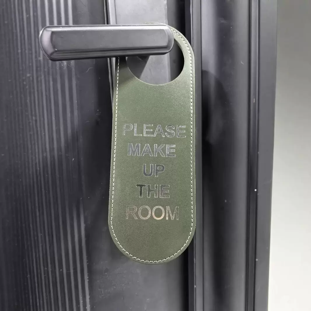 跨境门挂牌现货英文请勿打扰提示牌 皮革办公会议室门口标示牌