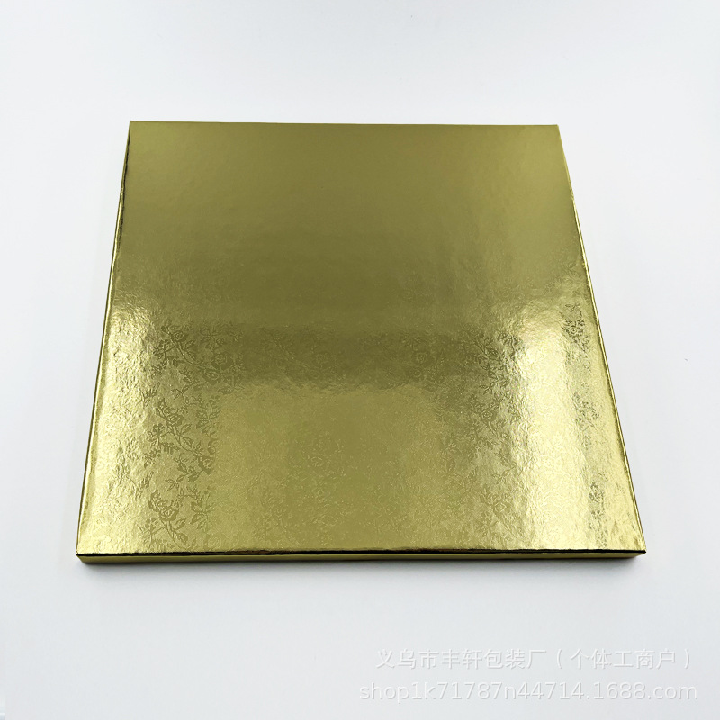 Spot al por mayor 12mm de espesor oro horneado embalaje pastel esterilla de panal base de pastel de aluminio corrugado base de pastel