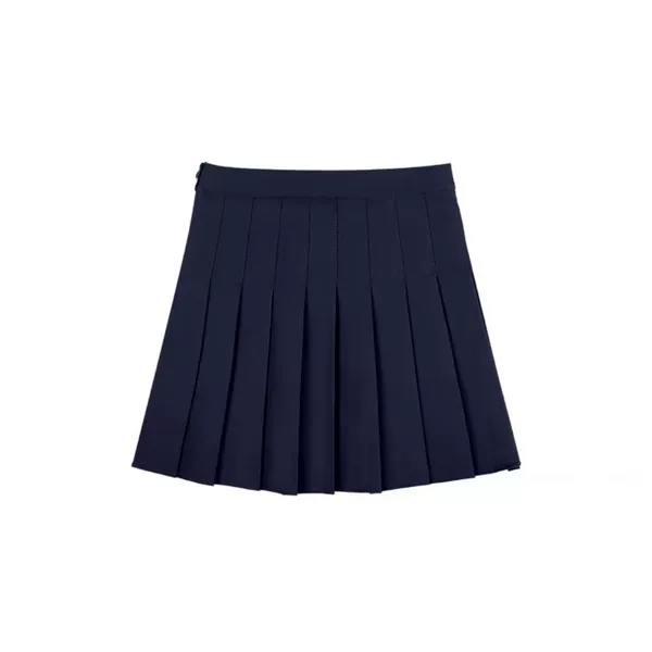 Navy blue pleated skirt single piece