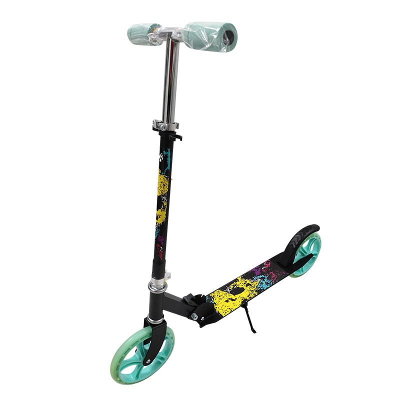 Nuevo scooter infantil resistente, scooter urbano plegable de dos ruedas grandes para jóvenes, con freno de mano para adultos.