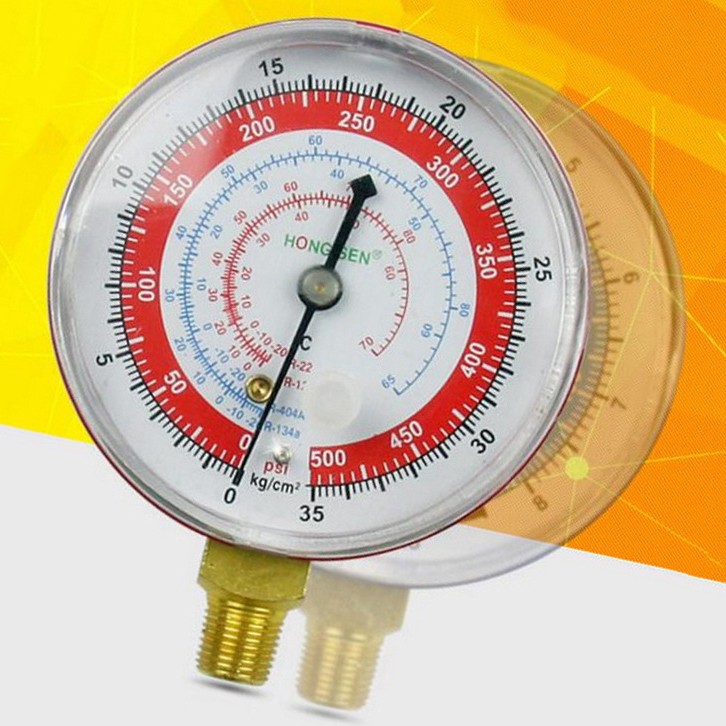 Car Air Conditioning Refrigerant Pressure Gauge R134A R22 High Pressure R404A Red