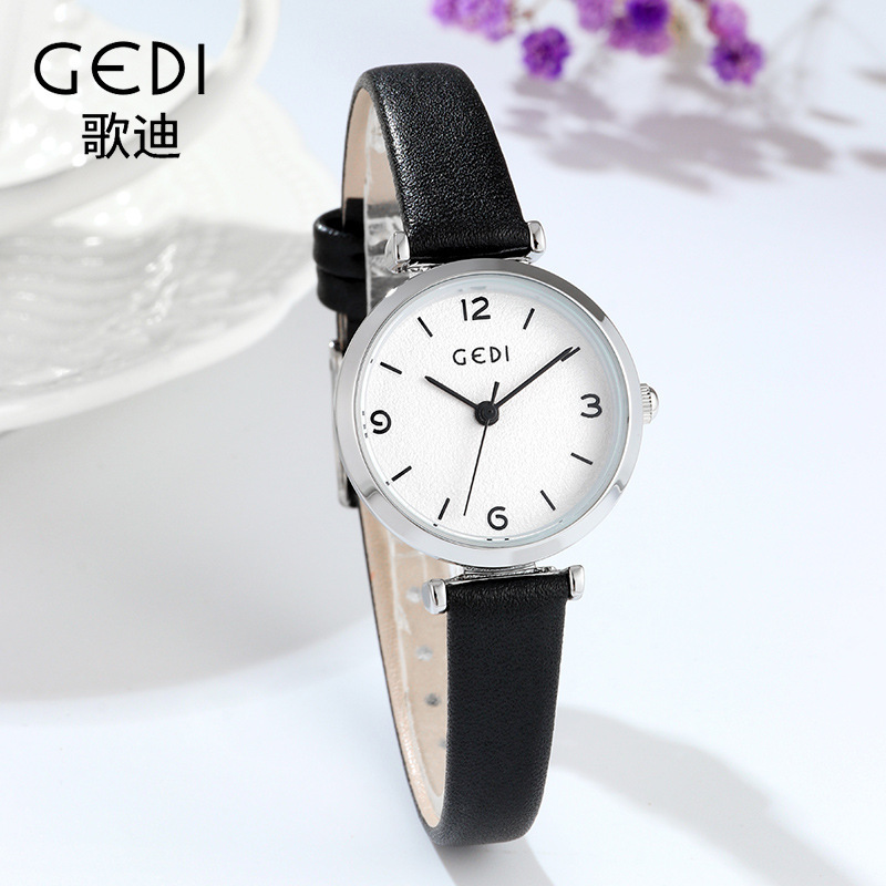 Gedi new Korean style fashionable simple ins style fresh student belt watch female factory direct sales can be sent on behalf
