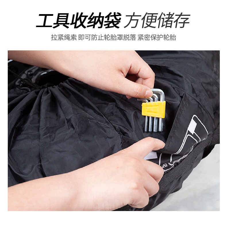 Cross-Border Hot-Selling Car Tire Cover, Full-Cover Tire Cover, 190t Polyester Taffeta Tire Cover, Tire Storage Bag, Protective Cover