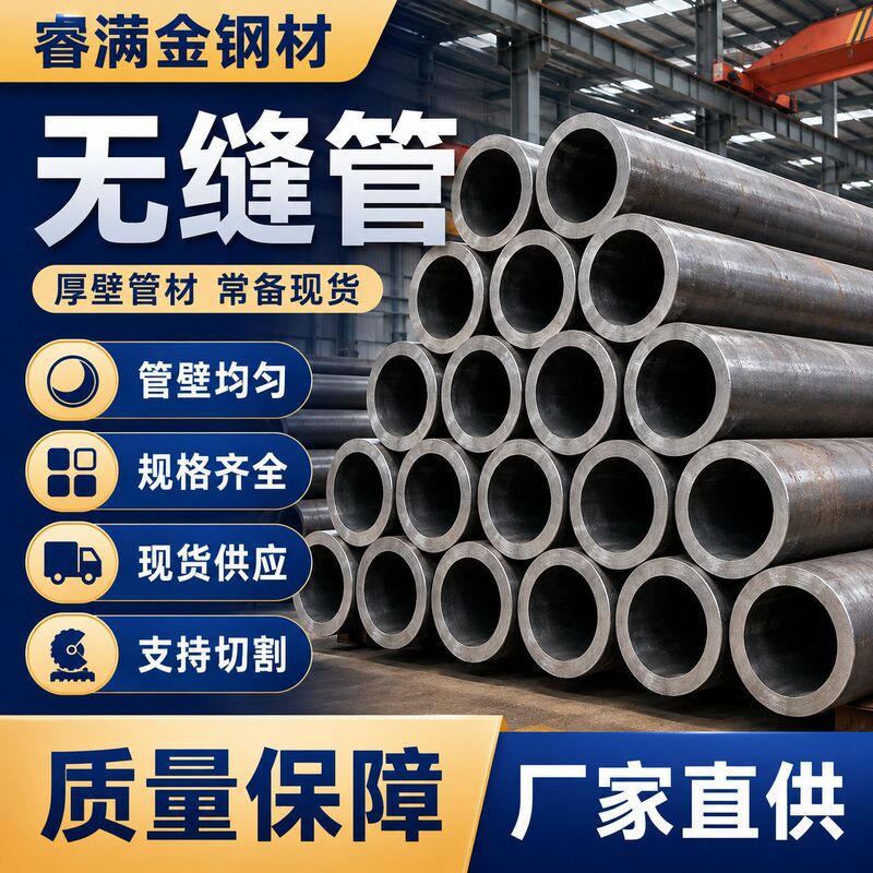 DN50 hot-rolled steel pipe for boiler piping, thick-walled seamless pipe, mechanical structural pipe, seamless steel pipe cut by saw machine DN50 hot-rolled steel pipe for boiler piping, thick-walled seamless pipe, mechanical structural pipe, seamless steel pipe cut by saw machine