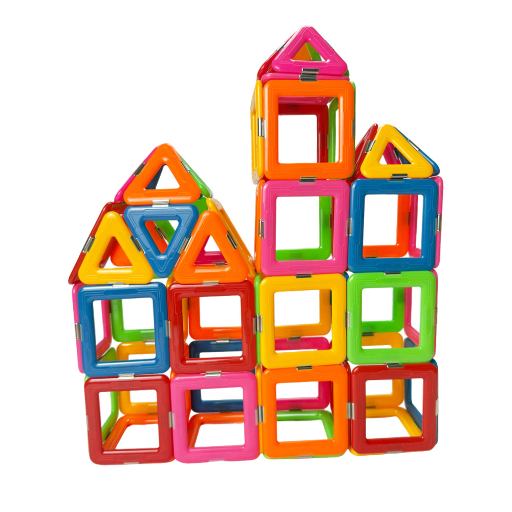 Bloques de construcción de hojas magnéticas imán para niños Juguetes geométricos rompecabezas para niños y niñas Juguetes de educación temprana magnéticos
