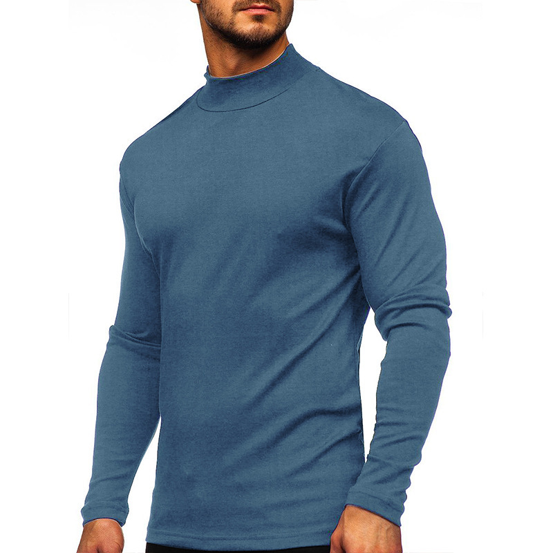 T-shirt a maniche lunghe da uomo di nuova moda in alto e in basso_voghion.com