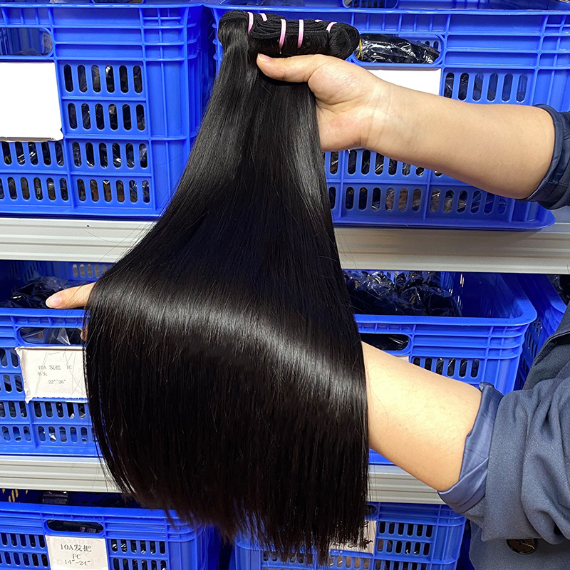 sdd pelucca de cabello humano hueso pelo recto 12A cortina de cabello trenzado bonestraight bundles humanhair