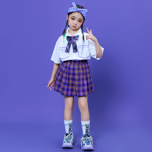 Kindergarten uniforms, children's cheerleading uniforms, primary school sports meeting cheerleading shirts, performance clothing