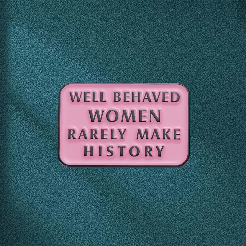 New Cross-border Product: Pink Square English Brooch, Creative Design For Elegant Women, Metal Badge Clothing Accessory_voghion.com