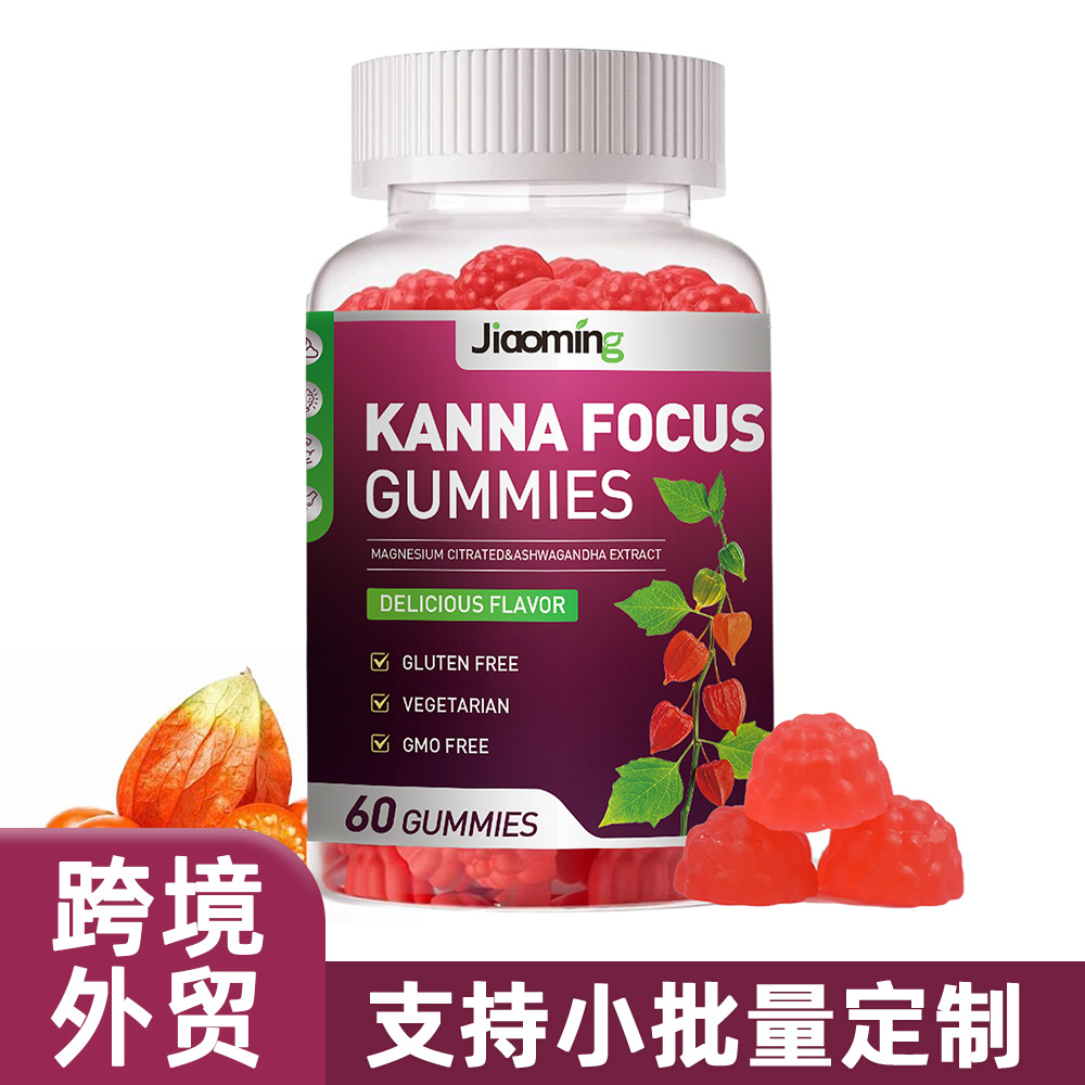 TK跨境热销 kanna Gummies Focus卡纳 注意力 软糖 外贸批发