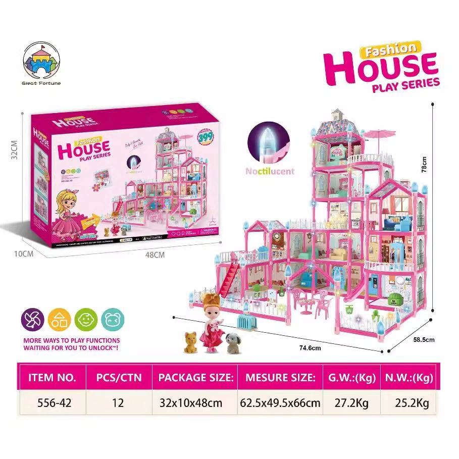 (Cross-border trading), hut, castle, villa, house, toy, constructor, DIY house, Birthday gift