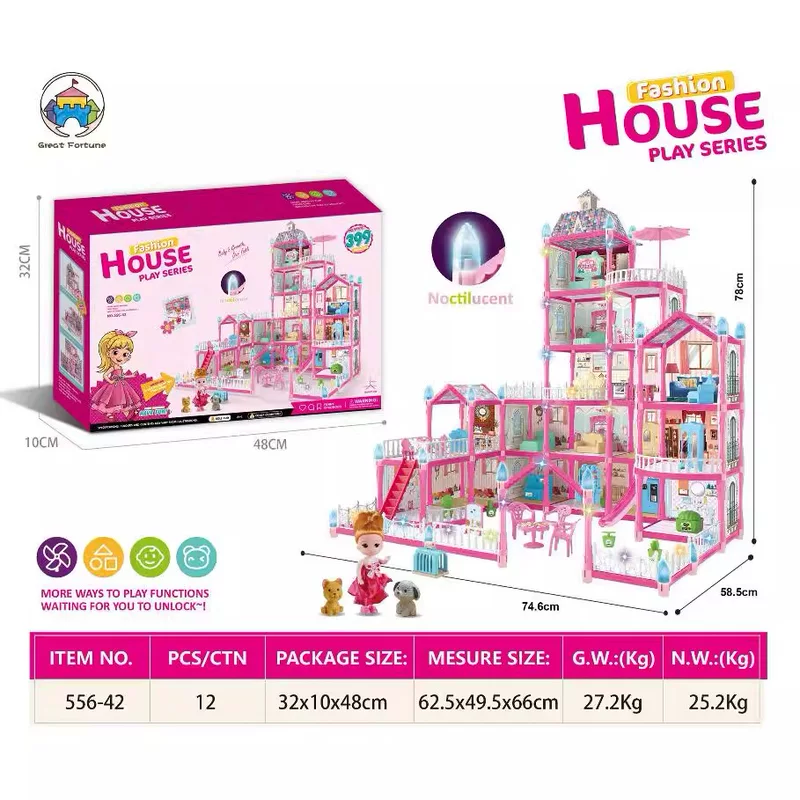 (Cross-border trading), hut, castle, villa, house, toy, constructor, DIY house, Birthday gift