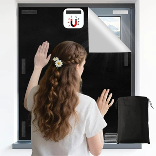 磁吸全遮光帘 100%遮光窗帘 免打孔 强力磁吸式安装 可拆卸DIY