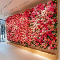 仿真花墙背景墙墙假花墙面装饰排花布景室内婚礼玫瑰花墙高仿真