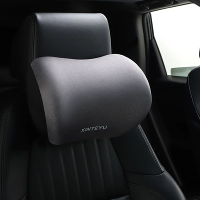 Car Lumbar Support Car Driving — Headrest - gray-headrest