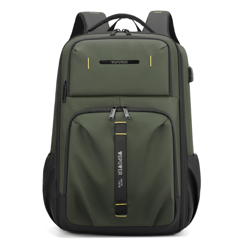 WEPOWER nuevo estilo de moda para hombres mochila de negocios, bolso de cable USB para laptop, mochila ligera