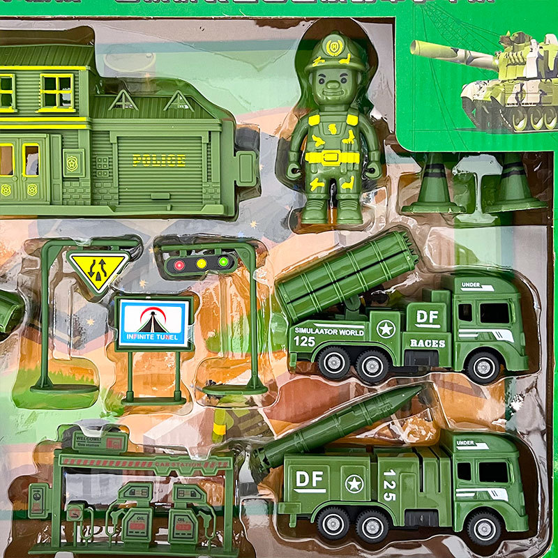 Juguetes para niños, coches militares de la ciudad, coches de misiles, coches de inercia, coches de retroceso, instituciones de enseñanza y capacitación, caja de regalo