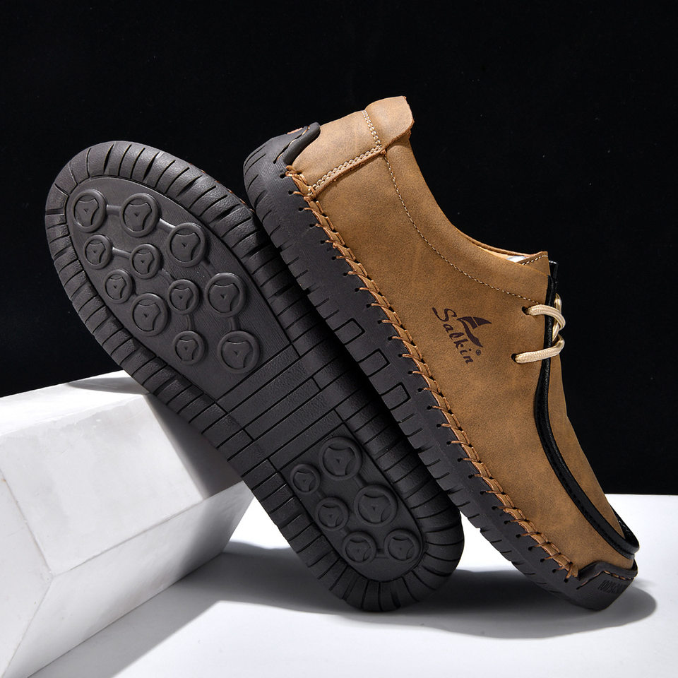 Giày lười unisex cỡ lớn 48, mũi tròn, mặt vải lanh, đế bằng gót thấp, dây buộc phía trước — 2801 Vàng kim, 2801 Xanh lá cây táo, 2801 Xanh đậm, 2801 màu xanh chi tiết 22