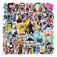 50 sheets Fortnite Personalized Cross-border Trendy Graffiti Game Sticker DIY Skateboard Luggage Sticker Waterproof