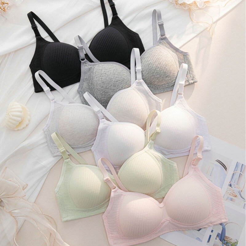 High School Adjustable Intimates for Junior High School Students Without Rims Small Breast Push-Up Bra for Students Development Period Girls Thin Bra High School Adjustable Intimates for Junior High School Students Without Rims Small Breast Push-Up Bra for Students Development Period Girls Thin Bra