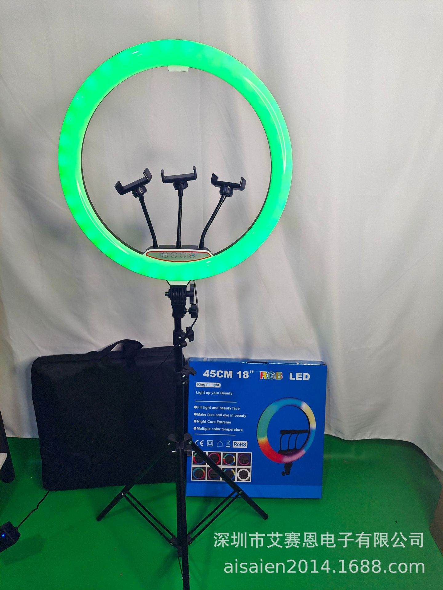 工厂补光灯 低价 二代18寸RGB补光灯 led炫彩 RGB ring light-阿里巴巴