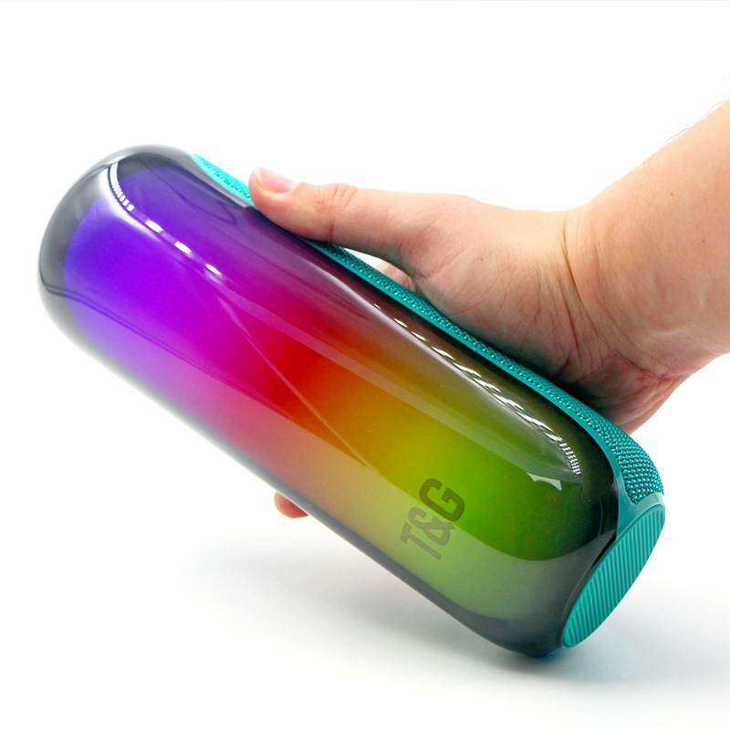 새로운 tg384 블루투스 스피커 휴대용 LED 빛 작은 스피커 tws 상호 연결 무선 블루투스 오디오 도매