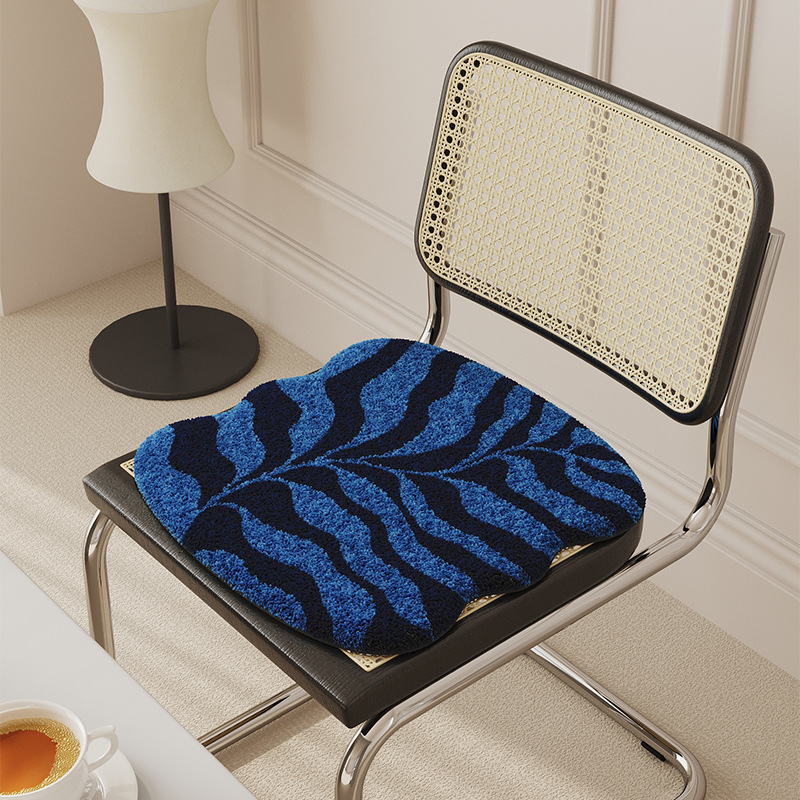 Cojín de silla engrosada en forma de herradura cojín de silla de felpa de oficina sofá cojín de silla de comedor cojín de taburete de otoño e invierno cojín de tope