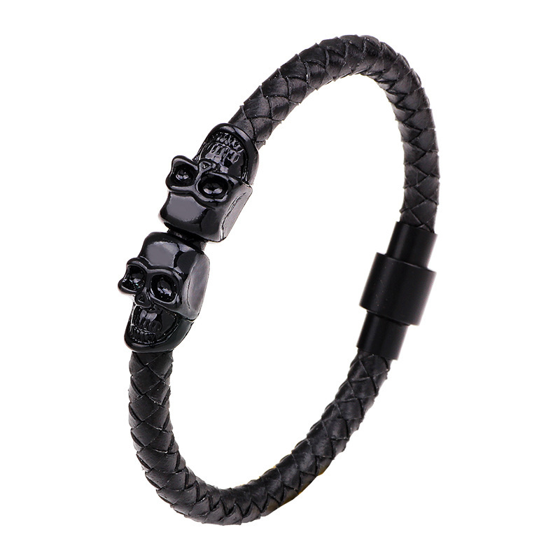 1 Pieza Retro Geométrico Cuero Sintético Aleación Enchapado Hombres Pulsera display picture 2